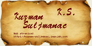Kuzman Šuljmanac vizit kartica